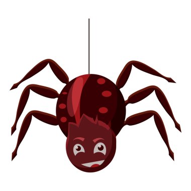 Spider icon, cartoon style clipart