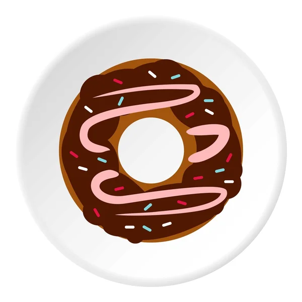 Donut icon, flat style — Stock Vector