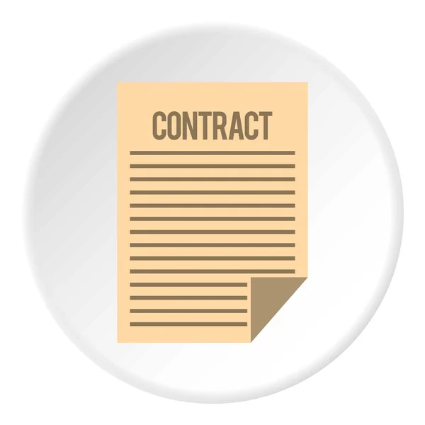 Contract pictogram, vlakke stijl — Stockvector