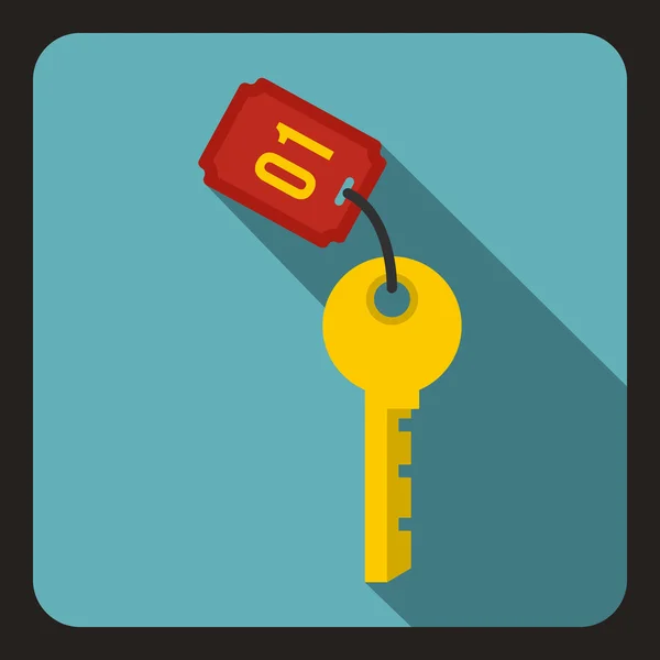 Hotel ikona klíče, plochý — Stockový vektor