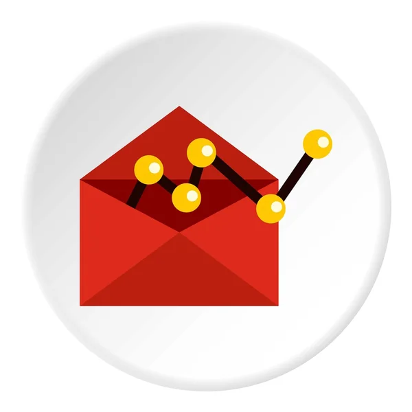 Icona configurazione e-mail, stile piatto — Vettoriale Stock