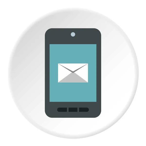 Escribir e-mail en el icono del teléfono, estilo plano — Archivo Imágenes Vectoriales