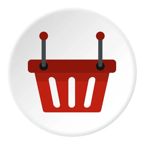 Icono de la cesta de la compra, estilo plano — Vector de stock
