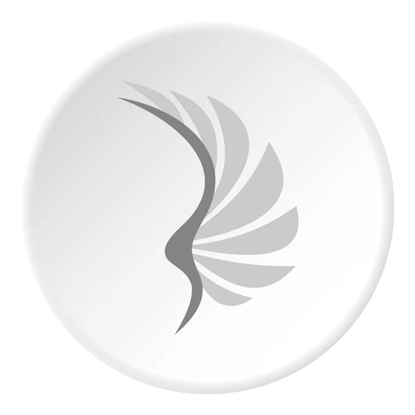 A madarak ikon, lapos stílusú szürke szárnya — Stock Vector