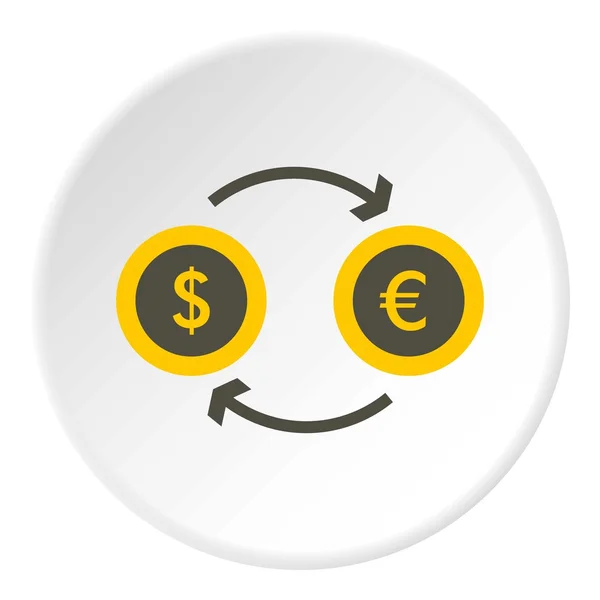Ícone de troca de dinheiro, estilo plano — Vetor de Stock