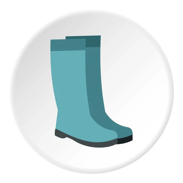 Rubber boots icon, flat style — Stock Vector