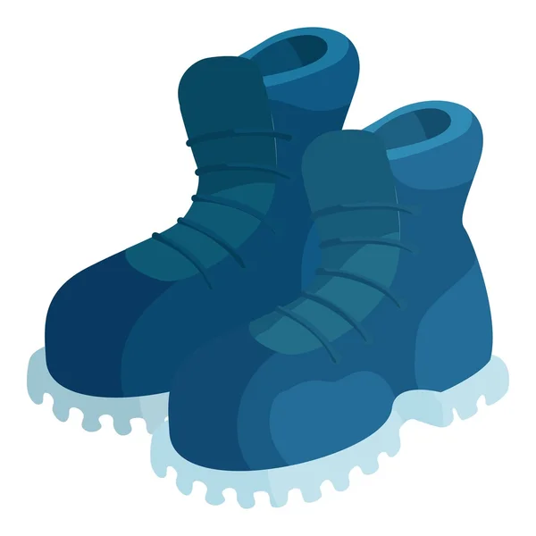Par de botas azules icono, estilo de dibujos animados — Vector de stock