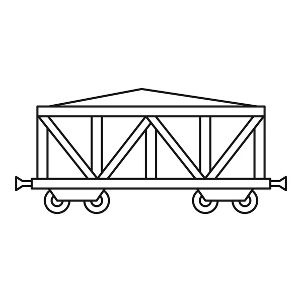 Vracht wagen pictogram, Kaderstijl — Stockvector