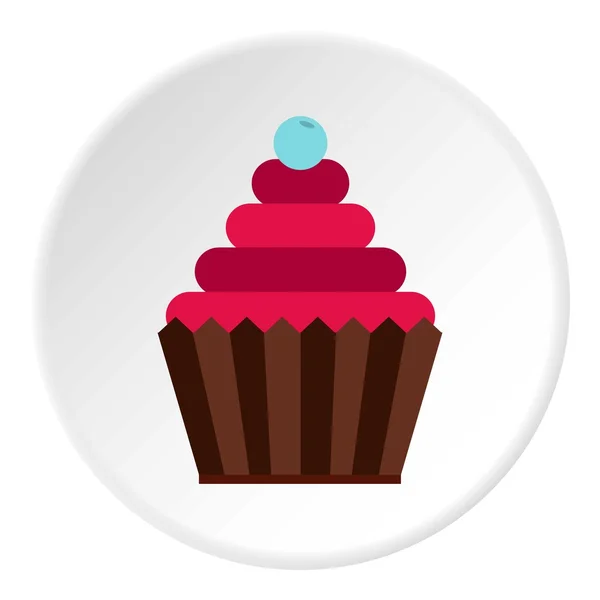 Cupcake icône, style plat — Image vectorielle