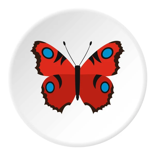 Ícone de borboleta vermelha, estilo plano —  Vetores de Stock