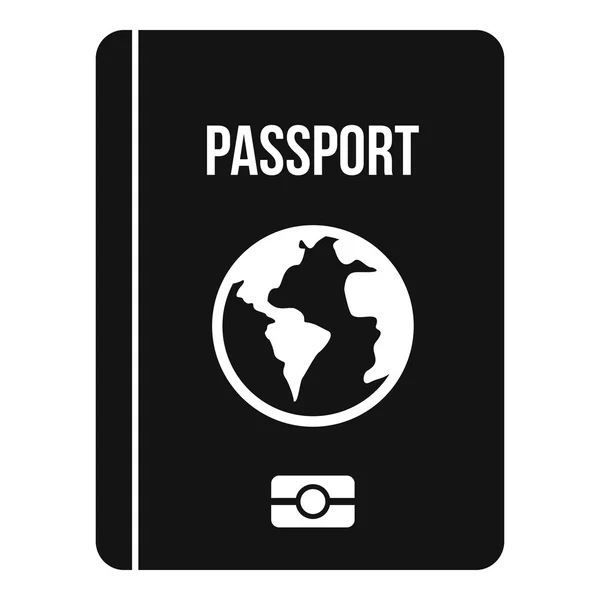 Icono de pasaporte, estilo simple — Archivo Imágenes Vectoriales