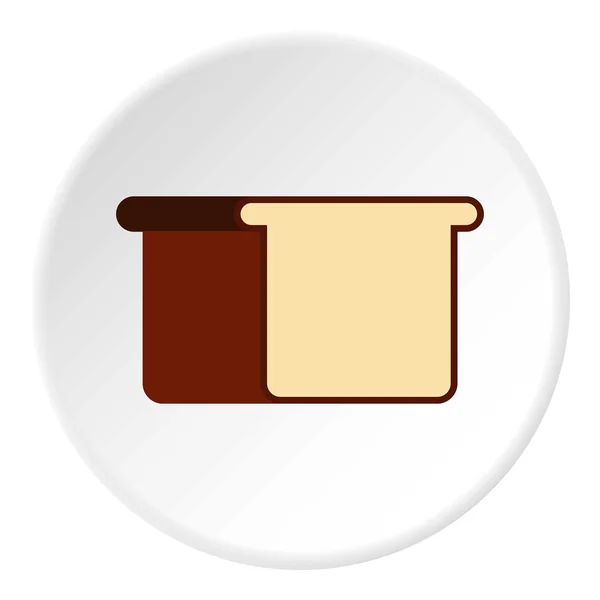 Toast bread icon, flat style — Stock Vector