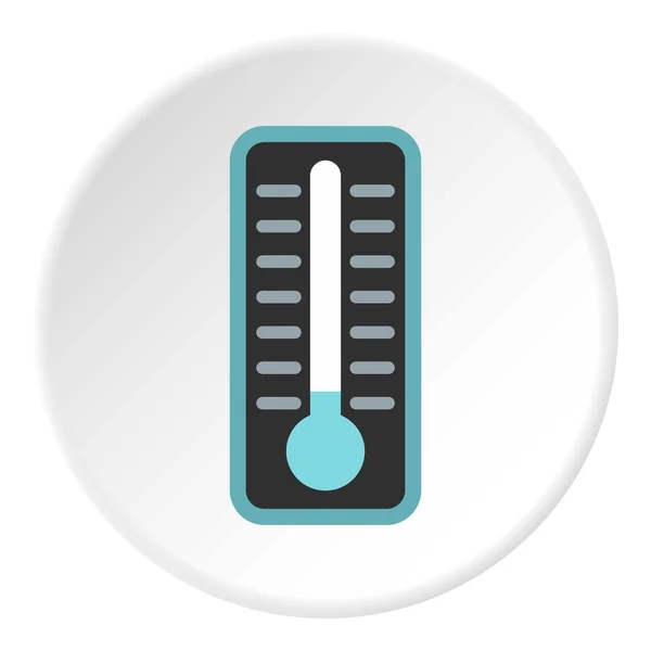 Thermometer with low temperature icon, flat style — Stock Vector