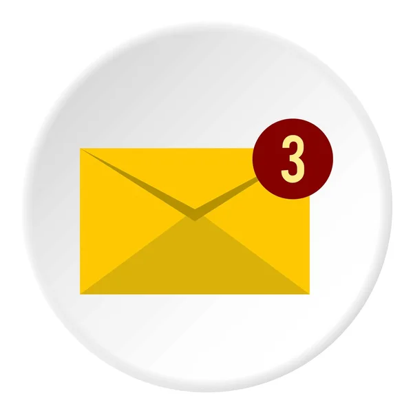 Trzy nowe ikony e-mail, płaski — Wektor stockowy