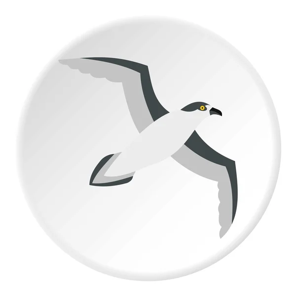 Seagull icon, flat style — Stock Vector