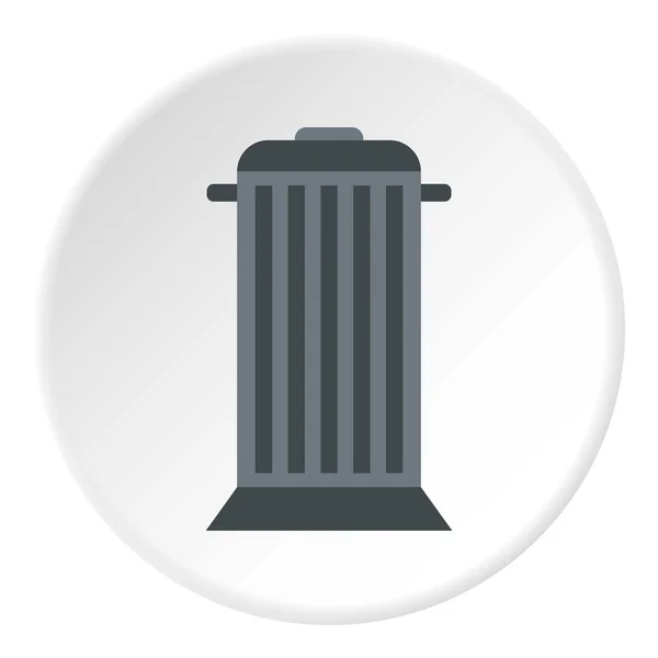 Icona della spazzatura di strada, stile piatto — Vettoriale Stock