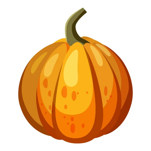 Orange pumpkin icon, cartoon style — Stock Vector