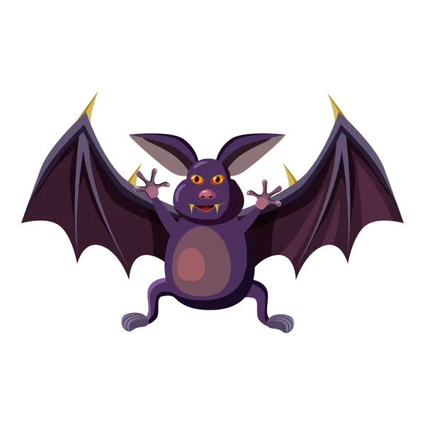 Ícone de morcego, estilo dos desenhos animados — Vetor de Stock