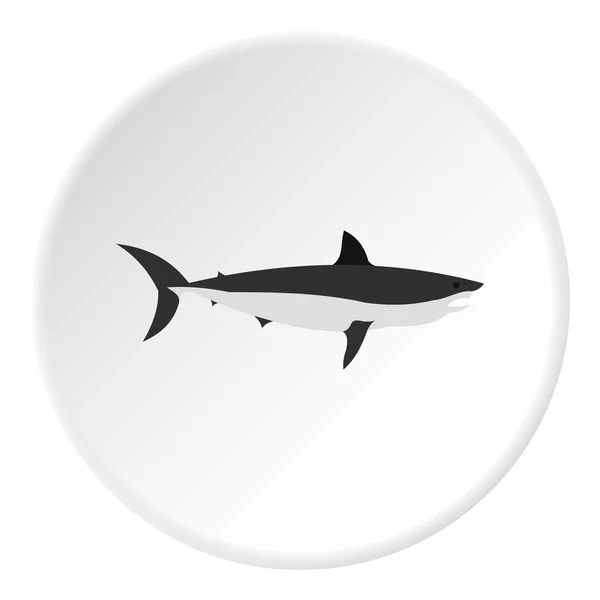 Shark icon, flat style — Stock Vector