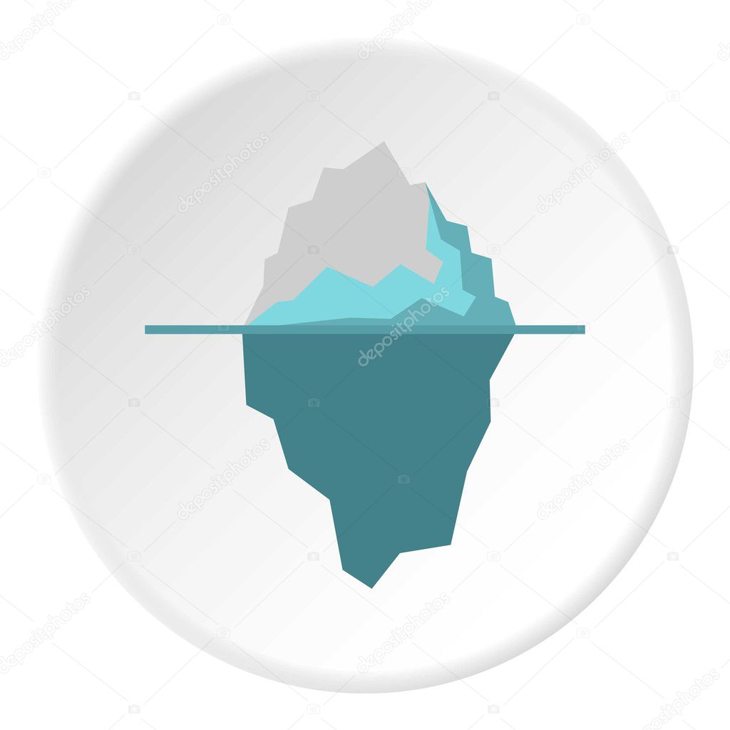 Iceberg icon, flat style
