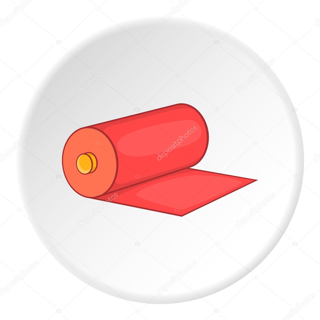 Roll of material icon, flat style