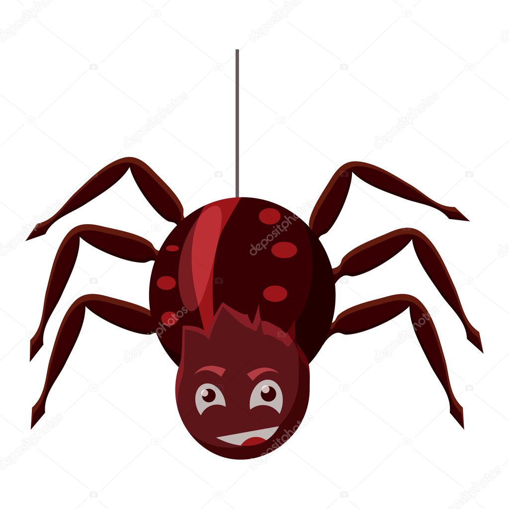 Spider icon, cartoon style