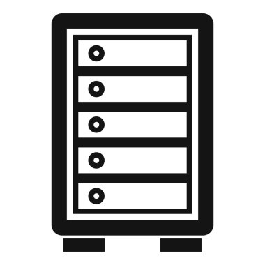 Güvenlik güvenli simgesi, basit tarzı