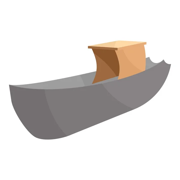 Icona barca, stile cartone animato — Vettoriale Stock