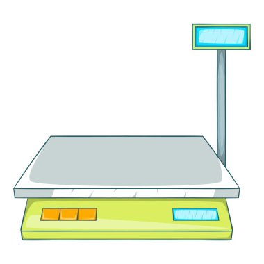 Tezgah ölçekler simgesi, karikatür tarzı