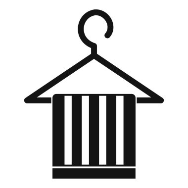 Bir elbise askısı simgesini, basit tarzı eşarp