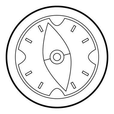 Turist pusulası simgesi, özet biçimi