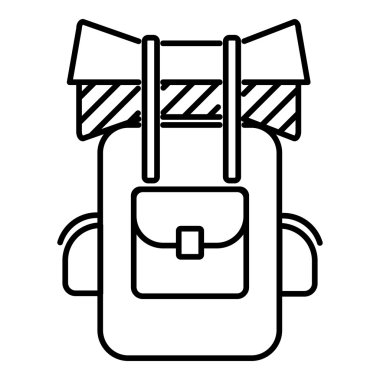 Turist sırt çantası simgesi, taslak biçimi