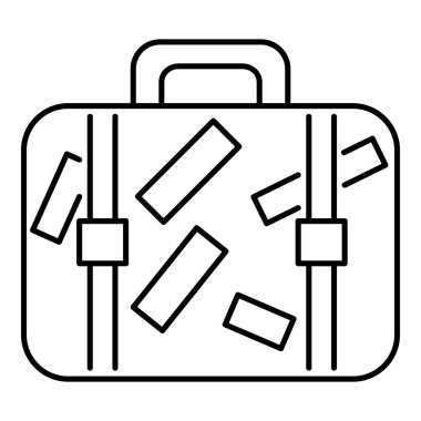 Seyahat çantası simgesi, taslak biçimi