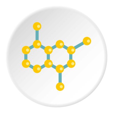 Molekül yapısı simgesi, düz stil