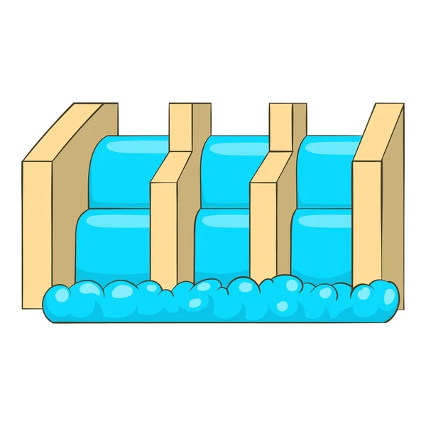 Ícone da central elétrica, estilo dos desenhos animados — Vetor de Stock