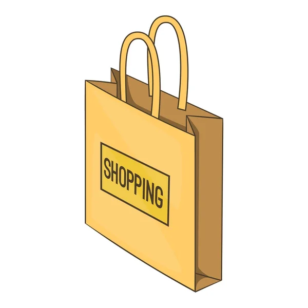 Shopping bag icon, isometric style — Stock Vector