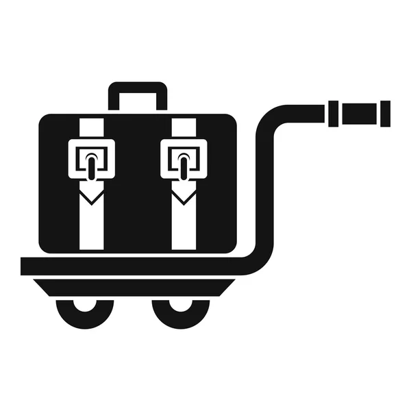 行李推车图标，简单的样式 — 图库矢量图片