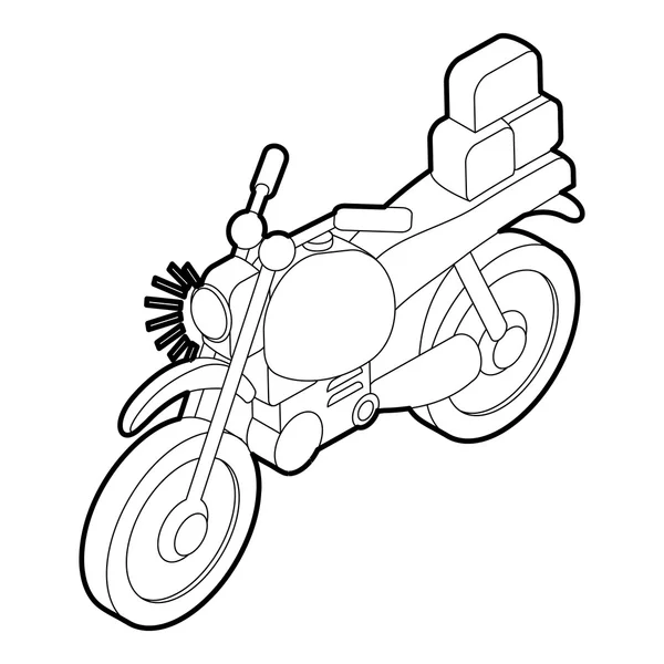 Motocicleta con icono de carga, estilo isométrico 3d — Vector de stock