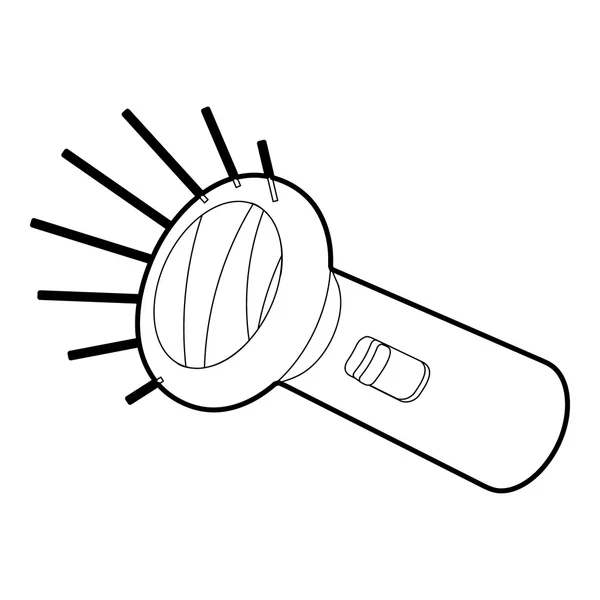 Flashlight icon, isometric 3d style — Stock Vector