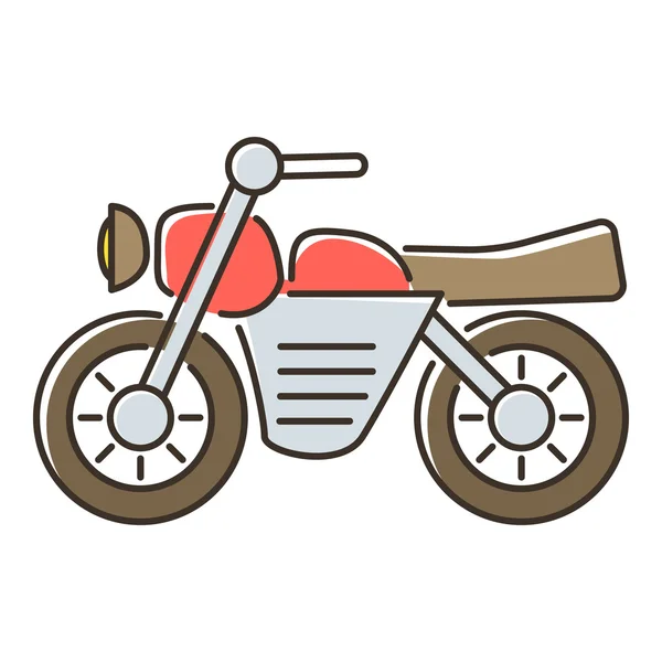 Ícone da motocicleta, estilo plano — Vetor de Stock