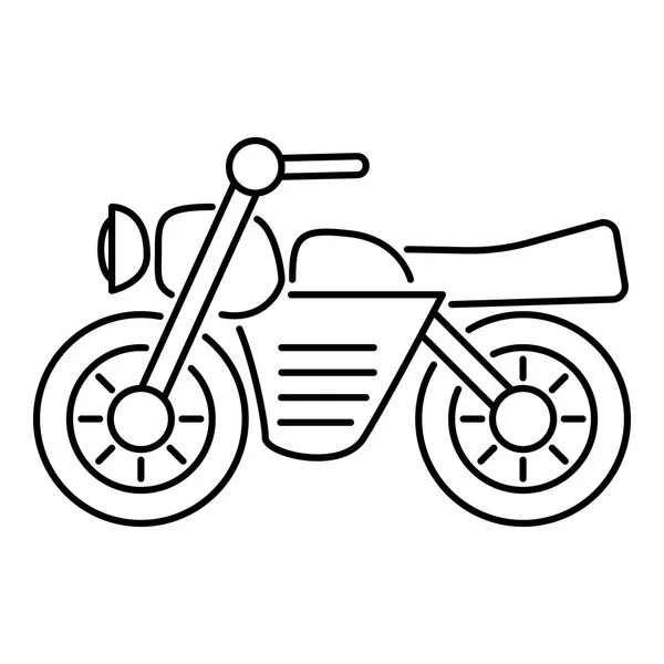 Motorfiets pictogram, Kaderstijl — Stockvector