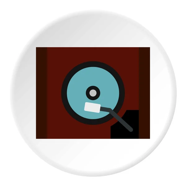 Gramophone icon, flat style — Stock Vector