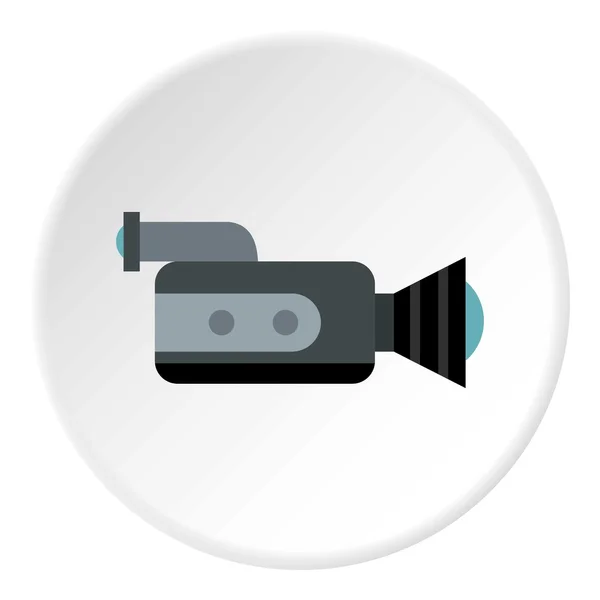 Icône caméscope vidéo, style plat — Image vectorielle