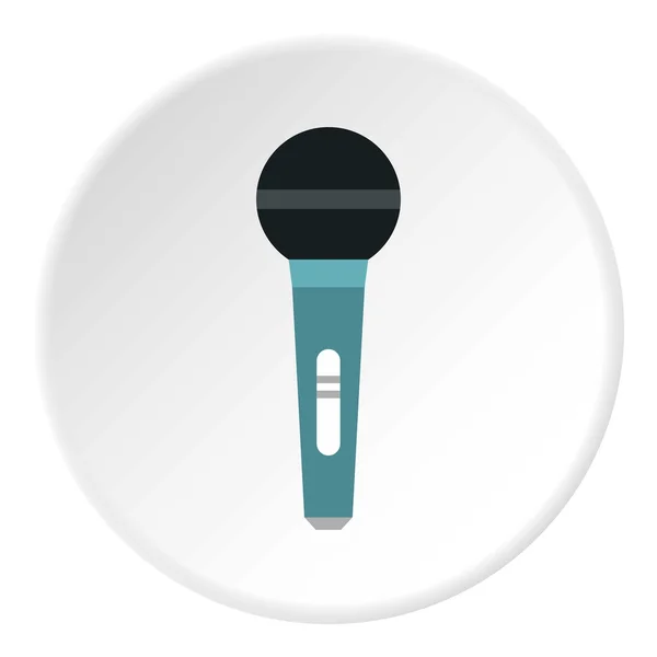 Ikona mikrofonu, plochý — Stockový vektor