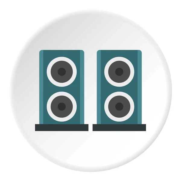 Icono de altavoces de audio, estilo plano — Vector de stock