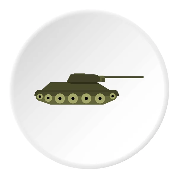Значок танка, плоский стиль — стоковый вектор