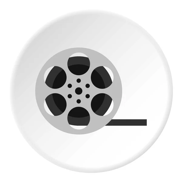 Icône de bobine de film, style plat — Image vectorielle