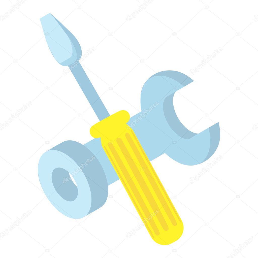 Tools icon, isometric 3d style