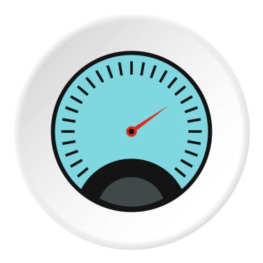 Hız göstergesi simgesiyle mavi arka plan, düz stil