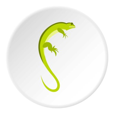 Uzun iguana simgesi, düz stil